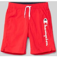 CHAMPION Badehose mit Label-Print Modell 'SWIM' in Rot, Größe 164 von Champion