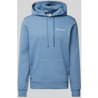 CHAMPION Hoodie mit Label-Stitching in Blau, Größe S von Champion