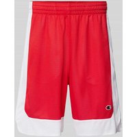 CHAMPION Loose Fit Shorts mit Logo-Badge in Hellrot, Größe XXL von Champion