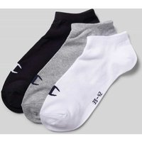 CHAMPION Sneakersocken mit Label-Print im 3er-Pack in Mittelgrau Melange, Größe 39/42 von Champion