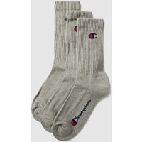 CHAMPION Socken mit Label-Detail im 3er-Pack Modell 'Crew Socks' in Mittelgrau Melange, Größe 39/42 von Champion