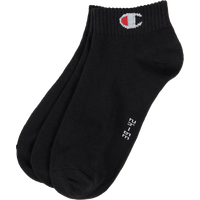 CHAMPION Socken mit Label-Detail im 3er-Pack Modell 'Quarter Sock' in Black, Größe 39/42 von Champion