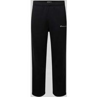 CHAMPION Straight Fit Sweatpants mit Logo-Stitching Modell 'Icons' in Black, Größe XXL von Champion