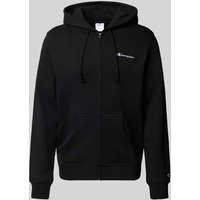 CHAMPION Sweatjacke mit Label-Stitching in Black, Größe M von Champion