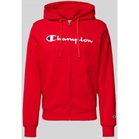 CHAMPION Sweatjacke mit Label-Stitching in Rot, Größe S von Champion