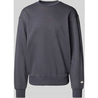 CHAMPION Sweatshirt mit Label-Stitching in Anthrazit, Größe L von Champion