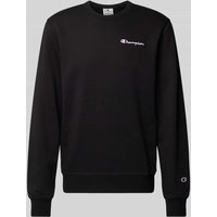 CHAMPION Sweatshirt mit Label-Stitchings in Black, Größe XXL von Champion