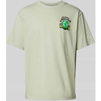 CHAMPION T-Shirt mit Label-Print Modell 'ECO FUTURE CIROLAR' in Khaki, Größe L von Champion