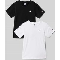 CHAMPION T-Shirt mit Label-Print im 2er-Pack in Weiss, Größe 128 von Champion