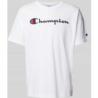 CHAMPION T-Shirt mit Label-Print in Weiss, Größe M von Champion