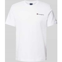 CHAMPION T-Shirt mit Label-Print und Logo-Patch in Weiss, Größe M von Champion