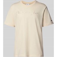 CHAMPION T-Shirt mit Label-Stitching Modell 'ICONS' in Offwhite, Größe XL von Champion