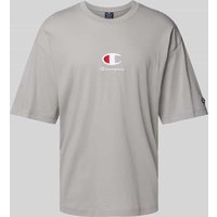 CHAMPION T-Shirt mit Logo-Stitching in Hellgrau, Größe XS von Champion