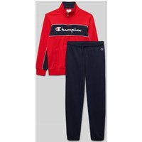 CHAMPION Trainingsanzug mit Logo-Print und Logo-Stitching in Rot, Größe 152 von Champion