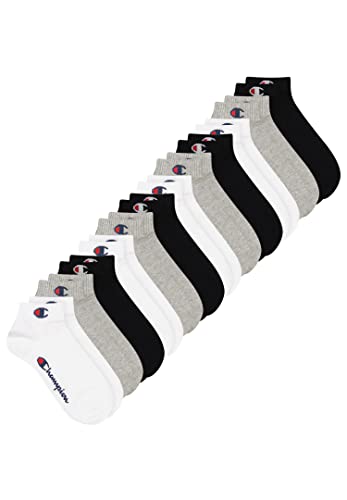 Champion 12 Paar Quarter Socken Gr. 35-46 Unisex Sneaker Kurzsocken, Farbe:882 - grey/white/black, Socken & Strümpfe:39-42 Champion 12 Paar Quarter Socken Gr. 35-46 Unisex Sneaker Kurzsocken, Farbe:882 - grey/white/black, Socken & Strümpfe:39-42 von Champion