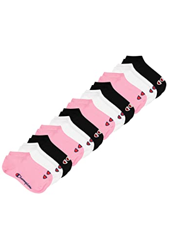 Champion 12 Paar Sneaker Socken Gr. 35-46 Unisex Sneaker Kurzsocken, Farbe:395 - prism pink, Socken & Strümpfe:35-38 von Champion