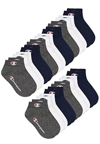 Champion 15 Paar Quarter Socken Gr. 35-46 Unisex Sneaker Kurzsocken, Farbe:532 - navy/grey/nightshadow b, Socken & Strümpfe:35-38 von Champion