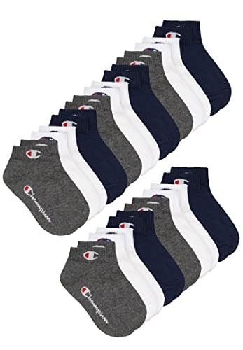 Champion 15 Paar Quarter Socken Gr. 35-46 Unisex Sneaker Kurzsocken, Farbe:532 - navy/grey/nightshadow b, Socken & Strümpfe:39-42 von Champion