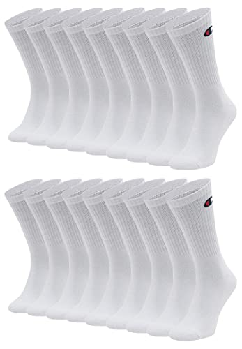 Champion 18 Paar Crew Socken Gr. 35-46 Unisex Tennissocken U24558, Farbe:White, Socken & Strümpfe:39-42 von Champion