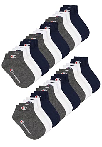 Champion 18 Paar Quarter Socken Gr. 35-46 Unisex Sneaker Kurzsocken, Farbe:532 - navy/grey/nightshadow b, Socken & Strümpfe:43-46 von Champion