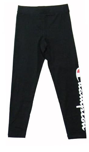 Champion 3/4-Leggings Cotton Lycra Gr.230 Basic Logo groß schwarz, Schwarz , M von Champion