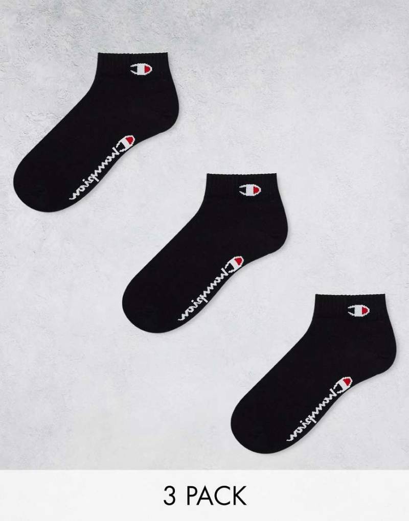 Champion - 3er-Pack kurze Socken in Schwarz von Champion