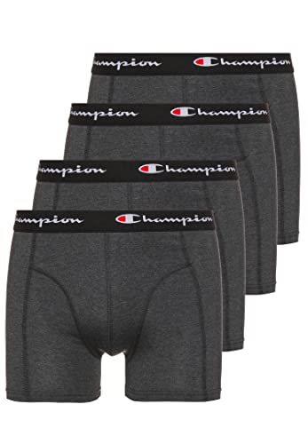 Champion 4er Pack Boxershorts Men Herren Unterhose Pant Boxer Unterwäsche, Farbe:Dark Grey Melange 3070, Bekleidungsgröße:S von Champion