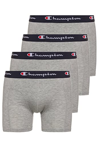 Champion 4er Pack Boxershorts Men Herren Unterhose Pant Boxer Unterwäsche, Farbe:Light Grey Melange 3390, Bekleidungsgröße:L von Champion