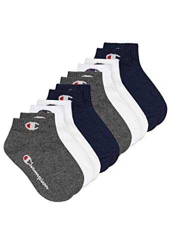 Champion 6 Paar Quarter Socken Gr. 35-46 Unisex Sneaker Kurzsocken, Farbe:532 - navy/grey/nightshadow b, Socken & Strümpfe:35-38 von Champion