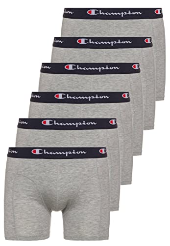 Champion 6er Pack Boxershorts Men Herren Unterhose Pant Boxer Unterwäsche, Farbe:Light Grey Melange 3390, Bekleidungsgröße:M von Champion