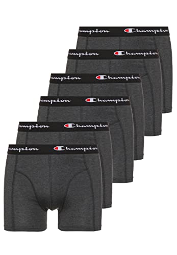 Champion 6er Pack Boxershorts Men Herren Unterhose Pant Boxer Unterwäsche, Farbe:Dark Grey Melange 3070, Bekleidungsgröße:L von Champion