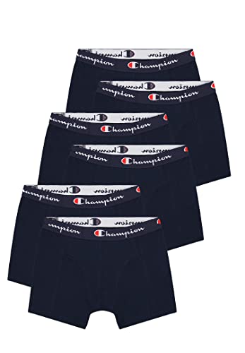 Champion 6er Pack Boxershorts Men Herren Unterhose Pant Boxer Unterwäsche, Farbe:Navy, Bekleidungsgröße:L von Champion