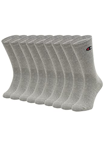 Champion 9 Paar Crew Socken Gr. 35-46 Unisex Tennissocken U24558, Farbe:400 - grey, Socken & Strümpfe:35-38 von Champion