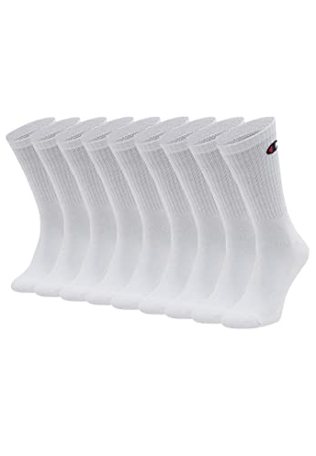 Champion 9 Paar Crew Socken Gr. 35-46 Unisex Tennissocken U24558, Farbe:White, Socken & Strümpfe:35-38 von Champion