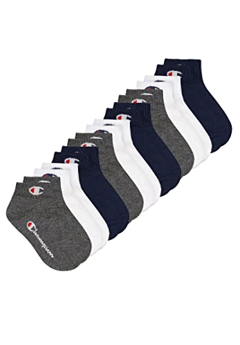 Champion 9 Paar Quarter Socken Gr. 35-46 Unisex Sneaker Kurzsocken, Farbe:532 - navy/grey/nightshadow b, Socken & Strümpfe:39-42 von Champion