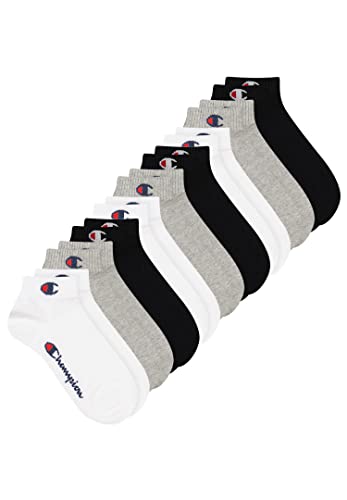 Champion 9 Paar Quarter Socken Gr. 35-46 Unisex Sneaker Kurzsocken, Farbe:882 - grey/white/black, Socken & Strümpfe:35-38 Champion 9 Paar Quarter Socken Gr. 35-46 Unisex Sneaker Kurzsocken, Farbe:882 - grey/white/black, Socken & Strümpfe:35-38 von Champion