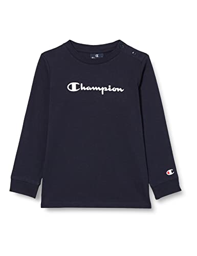 Champion Baby-Jungen American Classics-TD L-S Kurzarm Shirt, Marineblau, 12 Monate von Champion