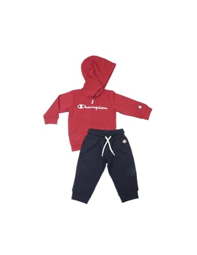 Champion Baby-Jungen Legacy American Classics Td-Hooded Full Zip komplett, Rosso Tbr/Blu Marino, 98 von Champion