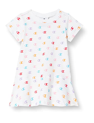 Champion Baby - Mädchen Legacy American Classics C-logo All-over Kleid, Weiß, 6 Monate EU von Champion