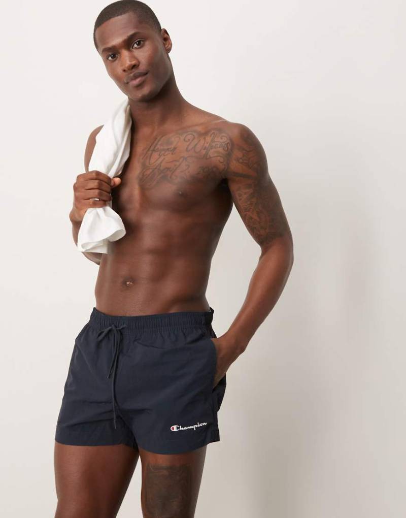 Champion - Badeshorts in Marineblau-Schwarz von Champion