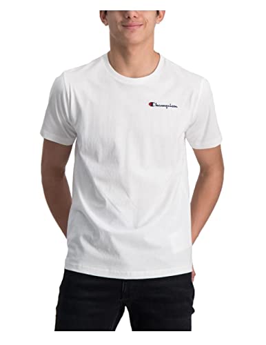 Champion - Basisches T-Shirt mit kurzen Ärmeln für Kinder, weiß, 14 Jahre von Champion