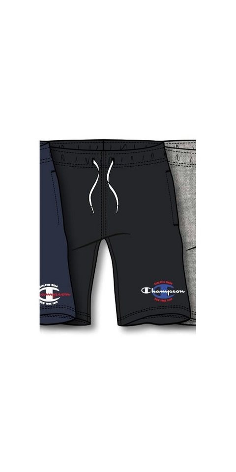 Champion Bermudas Freizeithose (Baumwolle) mit Graphic Print kurz schwarz Jungen von Champion
