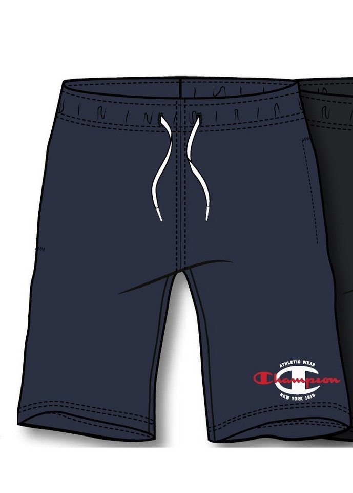 Champion Bermudas Freizeithose (Baumwolle) mit Graphic Print kurz dunkelblau Jungen von Champion