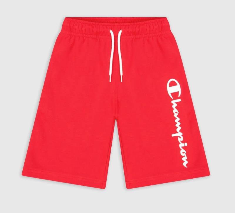 Champion Bermudas Freizeithose (Baumwolle) mit Logo-Schriftzug kurz rot Jungen von Champion