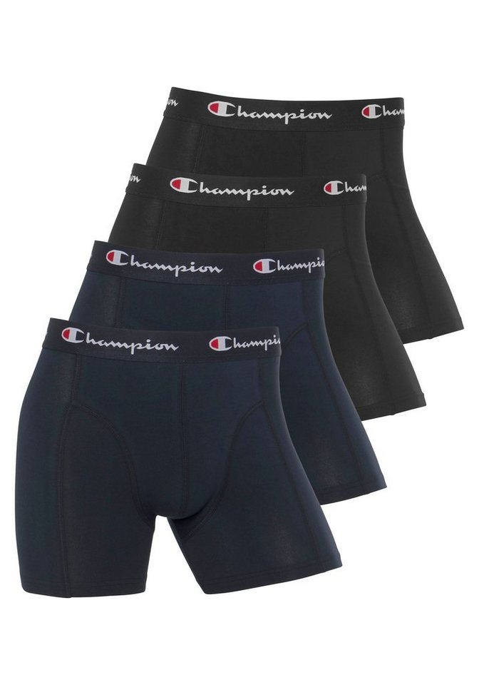 Champion Boxershorts (Packung, 4-St) sportlicher Schnitt, elastische Passform, aus Baumwolle und Elasthan von Champion