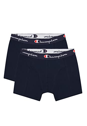 Champion Boxershorts Men Herren Unterhose Pant Boxer Unterwäsche 2er Pack, Farbe:Navy, Bekleidungsgröße:M von Champion