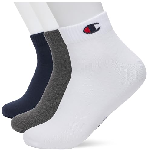 Champion Core Socks 3PP Quarter, Blau (Marine), 35-38 EU (2-5 UK) Unisex - Erwachsene -FW23, Blu (Marino) von Champion