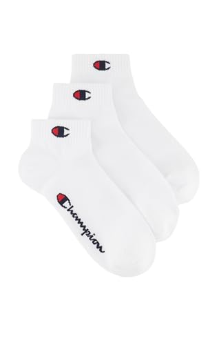 Champion Core Socks 3PP Quarter, Weiß, 43-46 EU (9-10.5 UK) Unisex - Erwachsene -FW23, Bianco von Champion