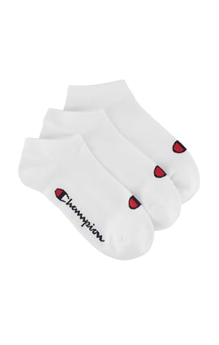 Champion Unisex Basics 3pk Sneaker Socken, Weiß, 39-42 EU von Champion