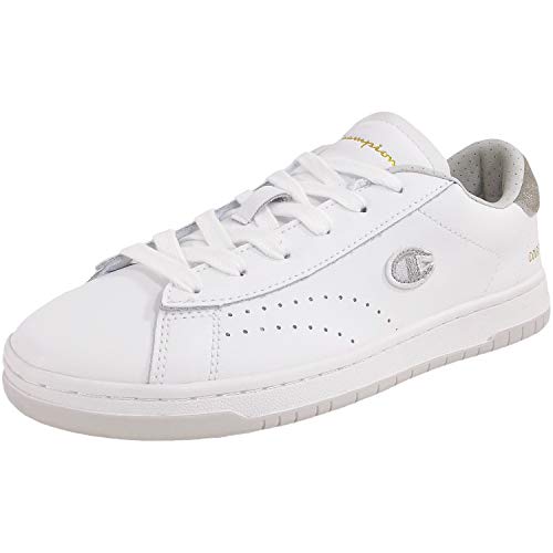 Champion Court Club Patch S10966-S20 Damen Vintage Sneaker, weiß (wht/SIL), Gr. 38 von Champion